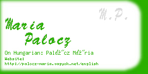 maria palocz business card